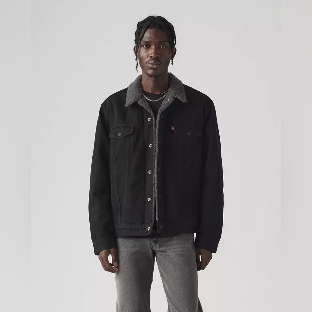 Levi’s Type III Sherpa Trucker Jacket - Black Denim